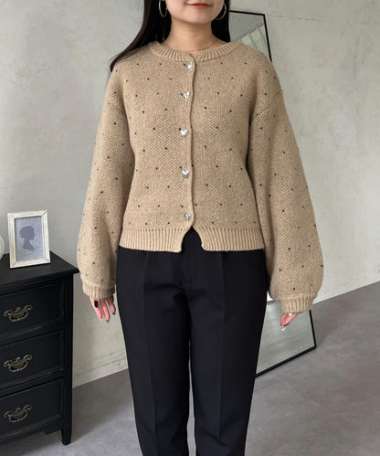 愛心紐扣迷你愛心開衫