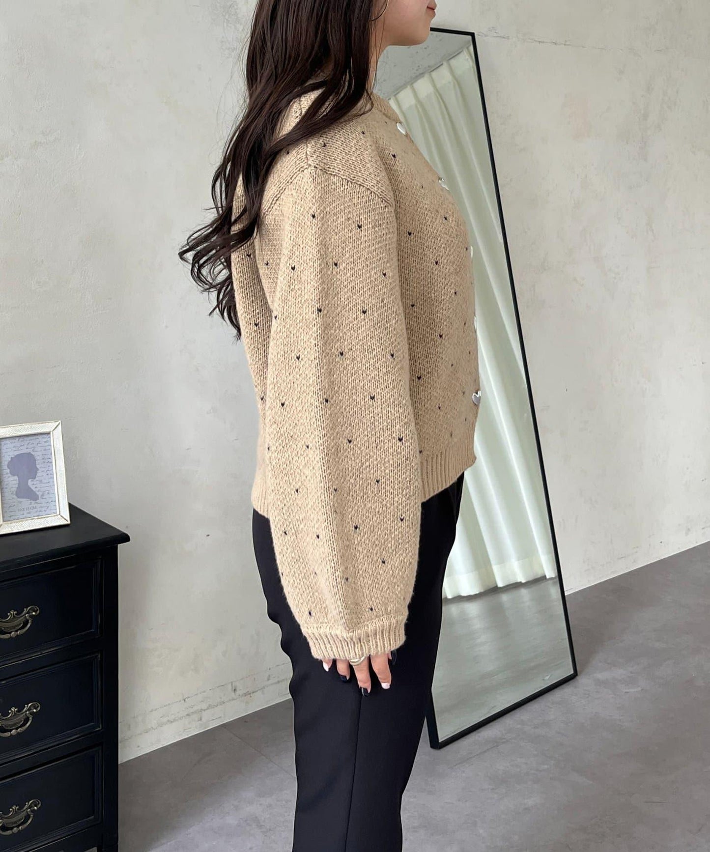 愛心紐扣迷你愛心開衫