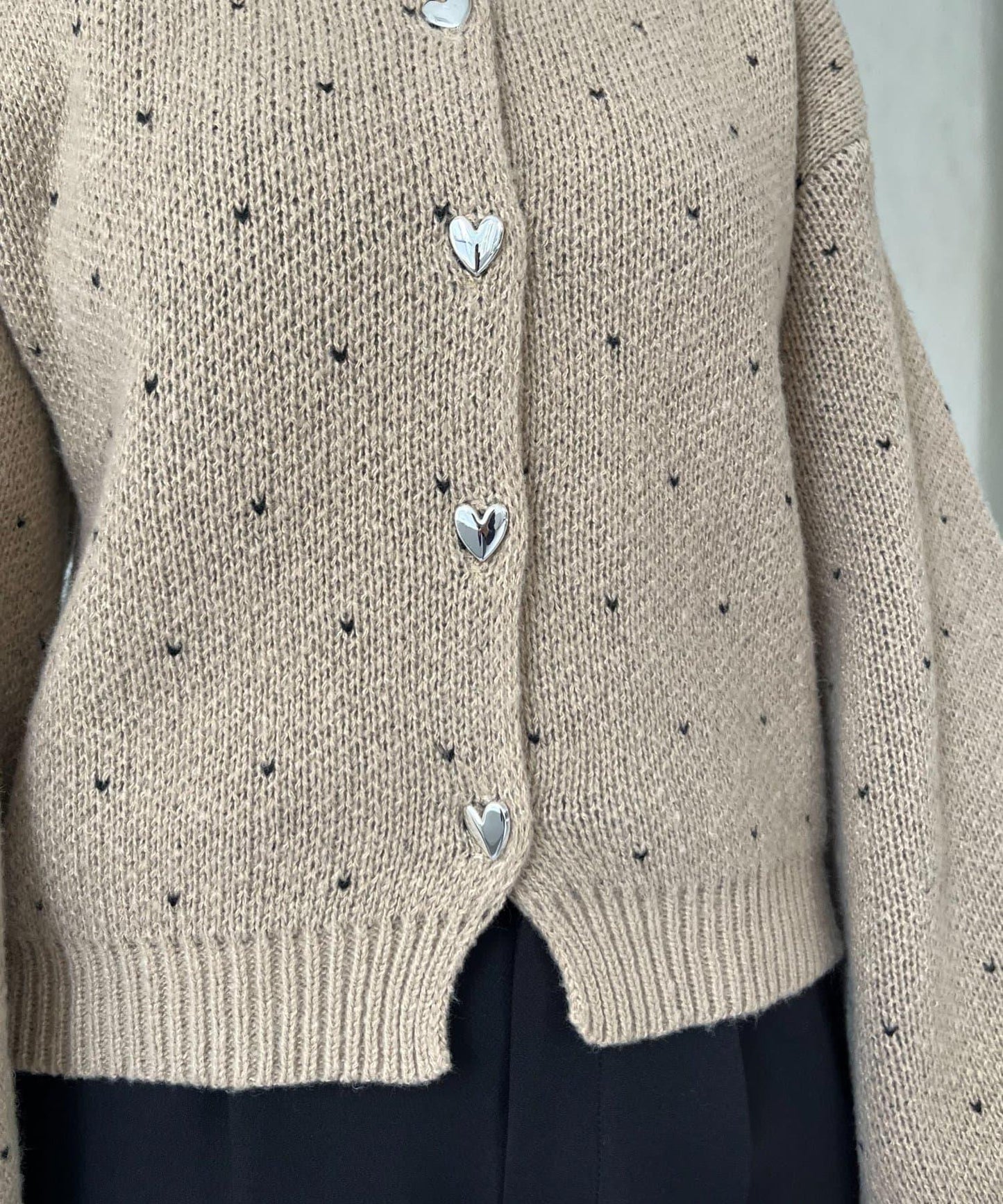 愛心紐扣迷你愛心開衫