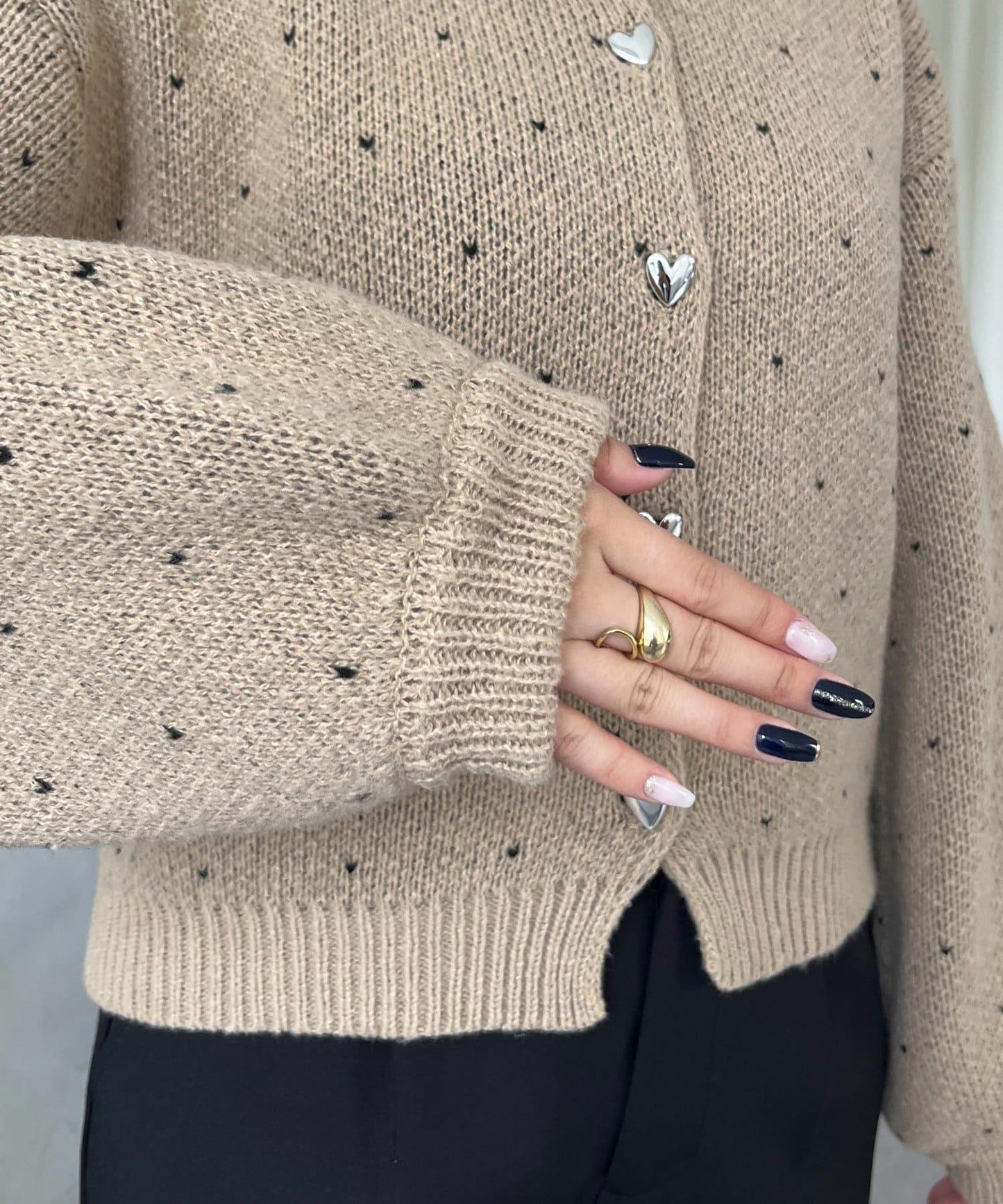 愛心紐扣迷你愛心開衫