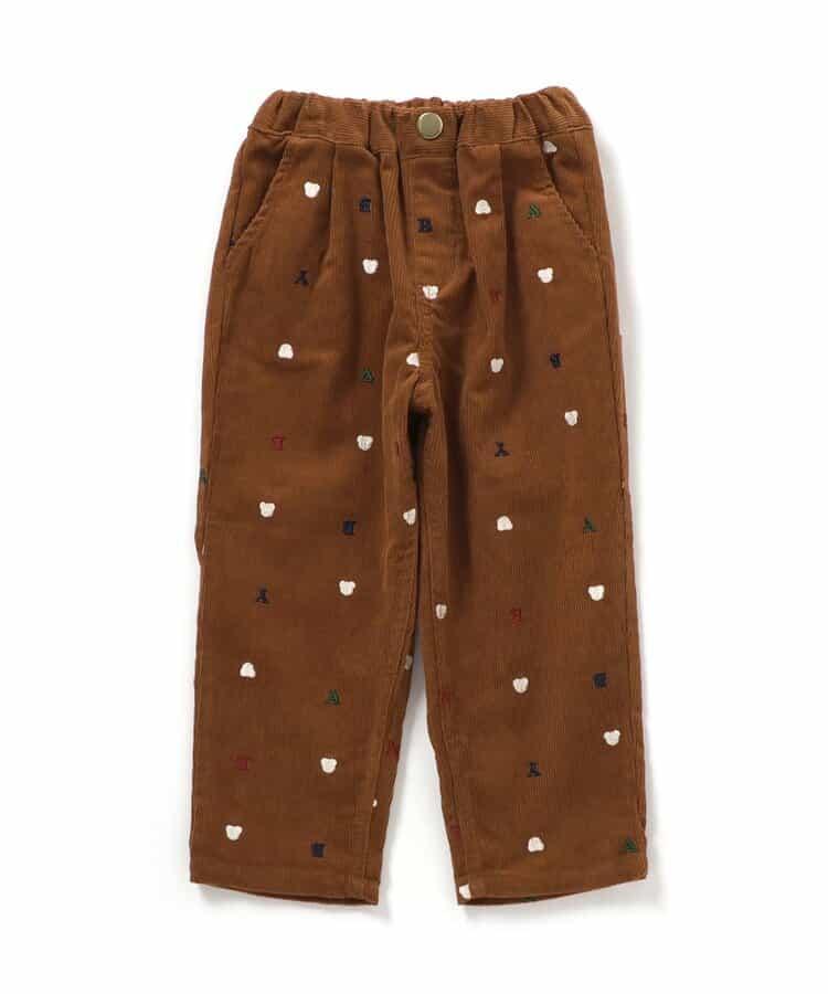 tiny bear 刺繡長褲 10分丈