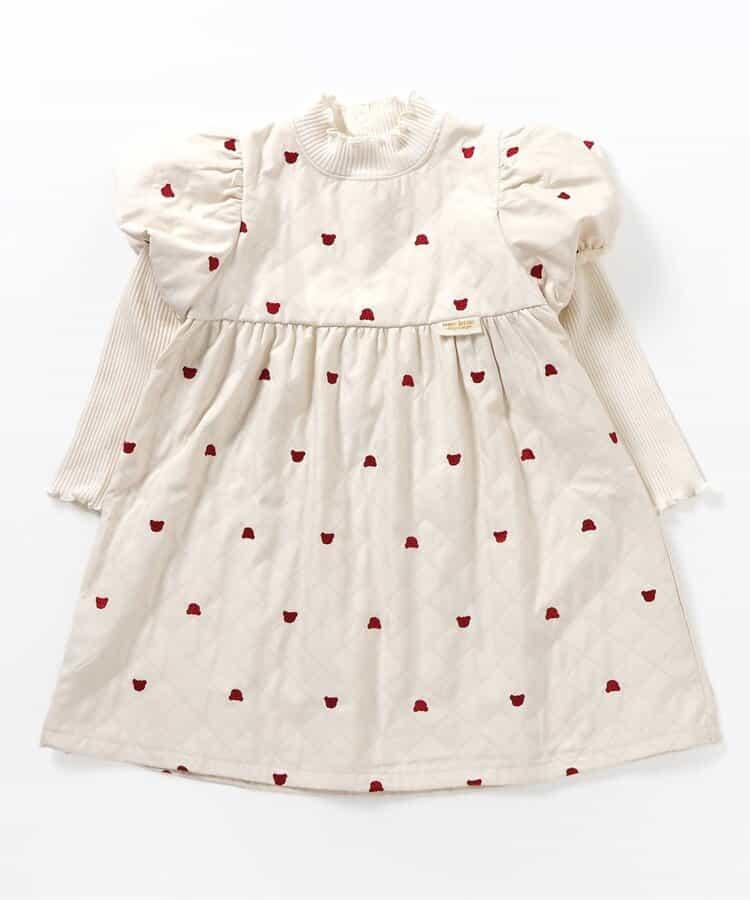 tiny bear 絎縫刺繡連衣裙