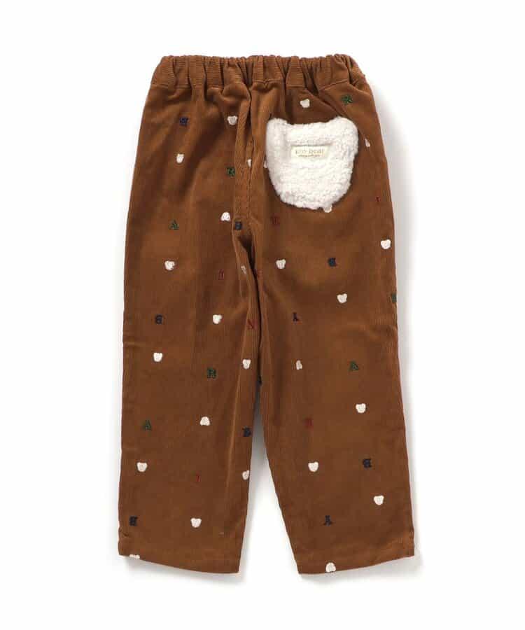 tiny bear 刺繡長褲 10分丈