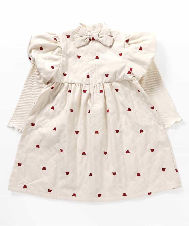 tiny bear 絎縫刺繡連衣裙