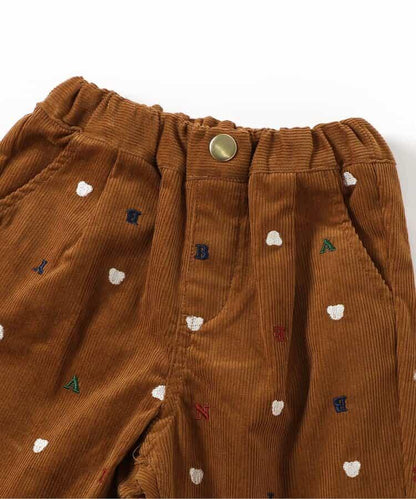 tiny bear 刺繡長褲 10分丈