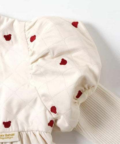 tiny bear 絎縫刺繡連衣裙