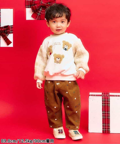 tiny bear 刺繡長褲 10分丈