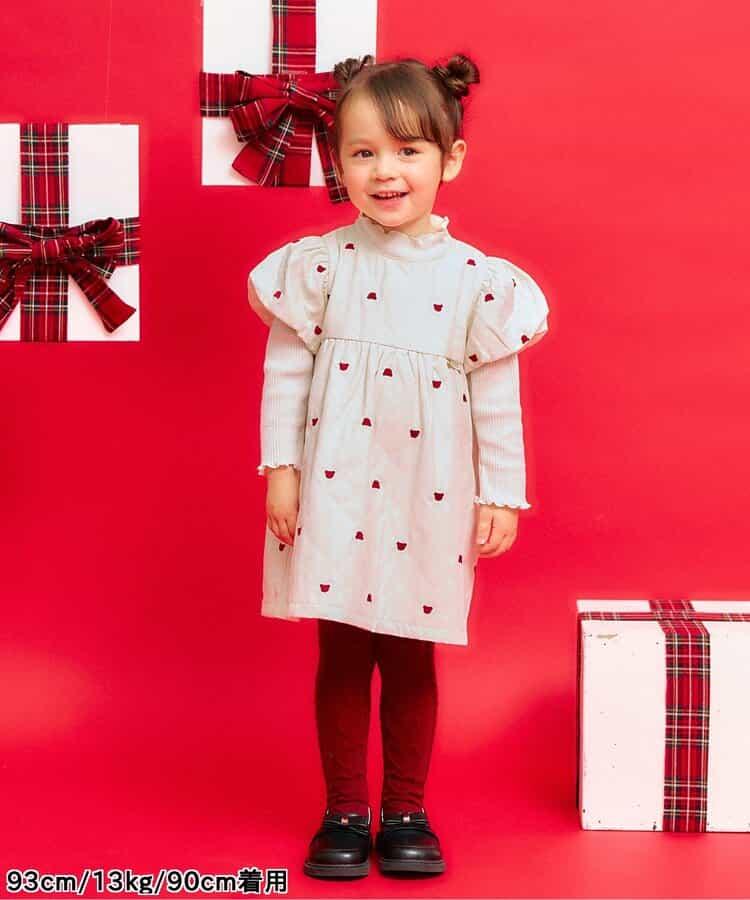 tiny bear 絎縫刺繡連衣裙