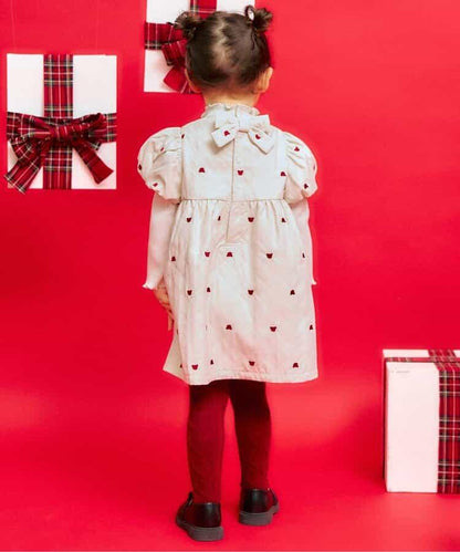 tiny bear 絎縫刺繡連衣裙