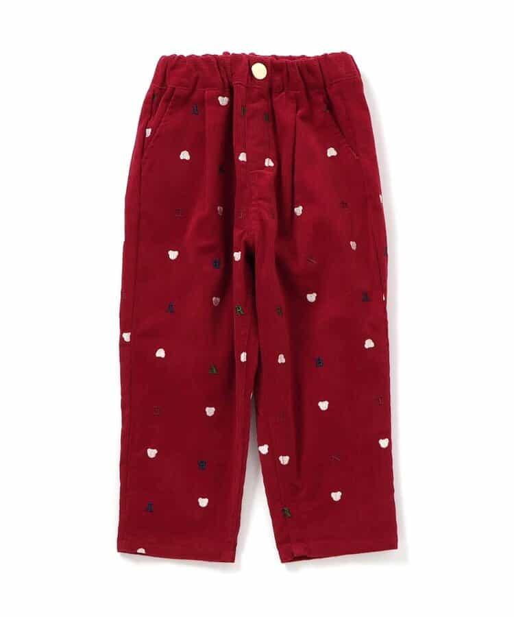 tiny bear 刺繡長褲 10分丈