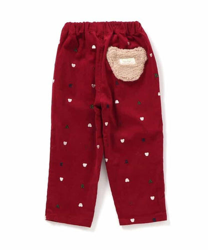 tiny bear 刺繡長褲 10分丈