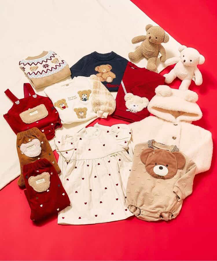 tiny bear 絎縫刺繡連衣裙