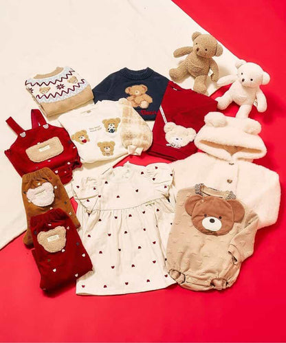 tiny bear 絎縫刺繡連衣裙