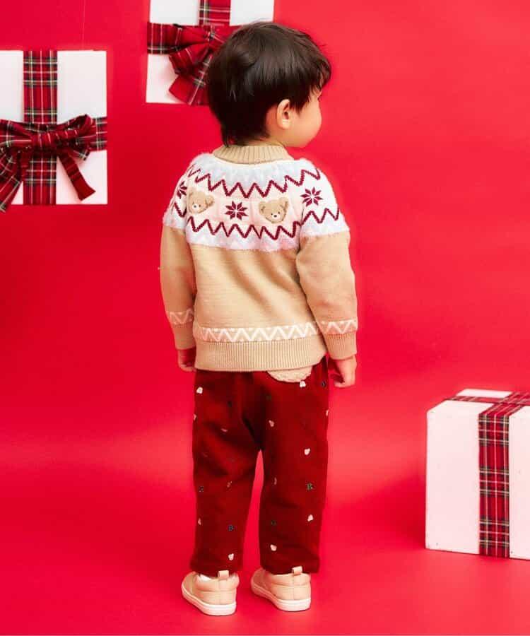 tiny bear 刺繡長褲 10分丈