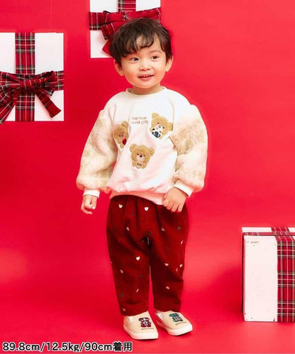 tiny bear 刺繡長褲 10分丈