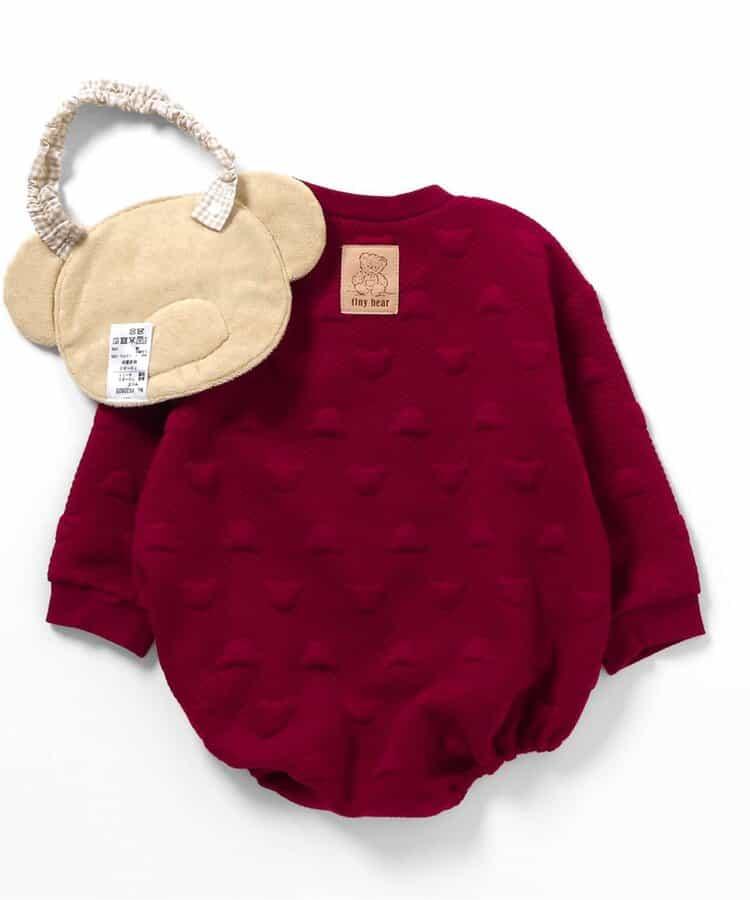 tiny bear絎縫連體衣×圍兜套裝