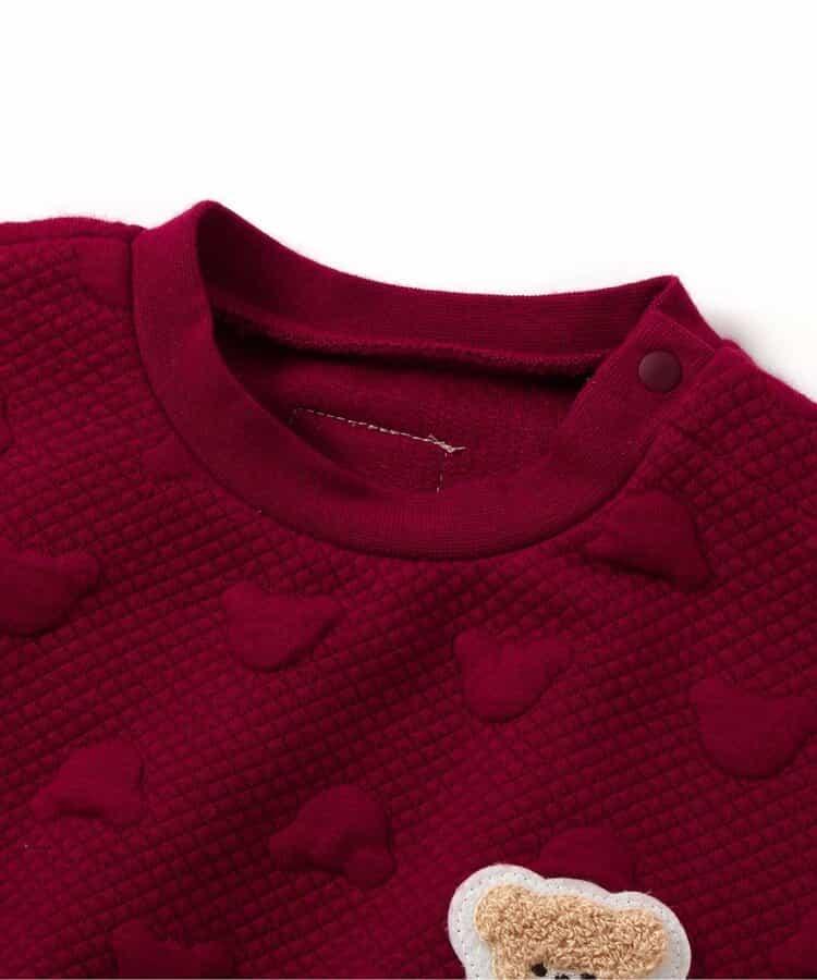 tiny bear絎縫連體衣×圍兜套裝