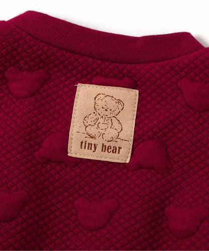 tiny bear絎縫連體衣×圍兜套裝