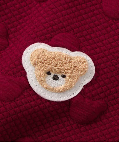 tiny bear絎縫連體衣×圍兜套裝