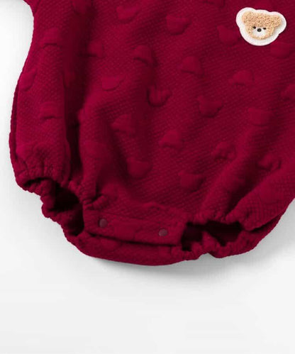 tiny bear絎縫連體衣×圍兜套裝