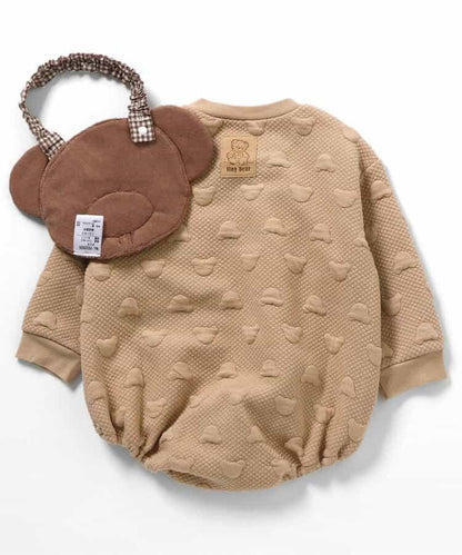 tiny bear絎縫連體衣×圍兜套裝