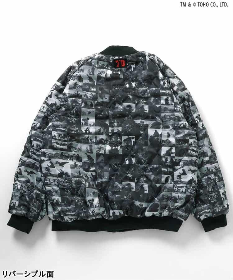 【哥斯拉】夜光刺繡可雙面穿夾克（成人尺碼）