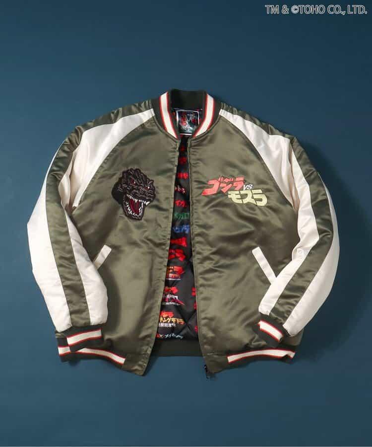 【哥斯拉】哥斯拉VS可雙面穿刺繡夾克（成人尺碼）