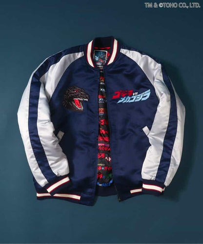 【哥斯拉】哥斯拉VS可雙面穿刺繡夾克（成人尺碼）