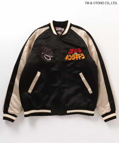 【哥斯拉】哥斯拉VS可雙面穿刺繡夾克（成人尺碼）