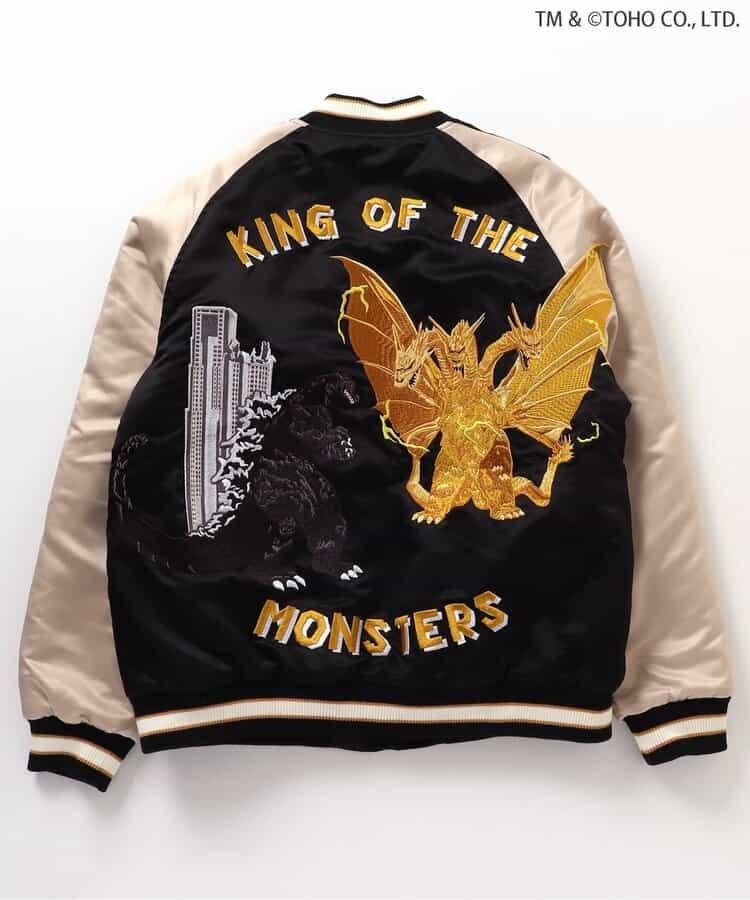 【哥斯拉】哥斯拉VS可雙面穿刺繡夾克（成人尺碼）