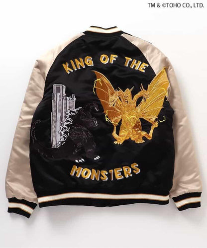 【哥斯拉】哥斯拉VS可雙面穿刺繡夾克（成人尺碼）