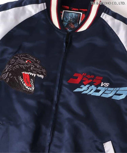 【哥斯拉】哥斯拉VS可雙面穿刺繡夾克（成人尺碼）