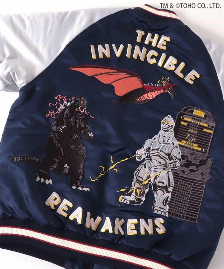 【哥斯拉】哥斯拉VS可雙面穿刺繡夾克（成人尺碼）