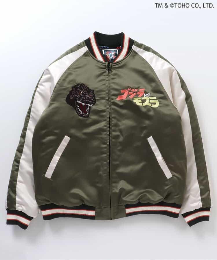 【哥斯拉】哥斯拉VS可雙面穿刺繡夾克（成人尺碼）