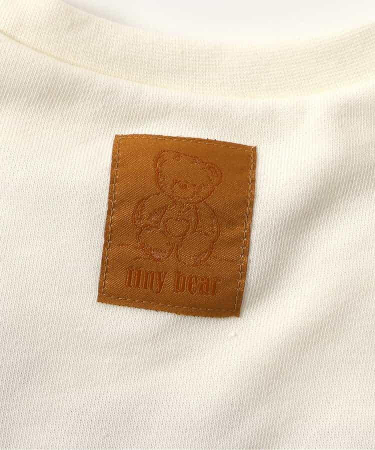 tiny bear 袖部羊羔絨格紋衛衣