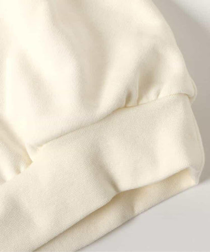 tiny bear 袖部羊羔絨格紋衛衣