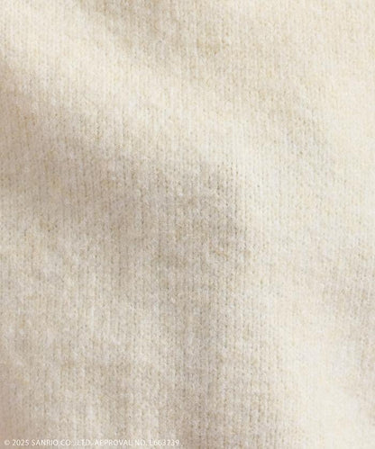 「HELLO KITTY」毛圈刺繡字母針織衫