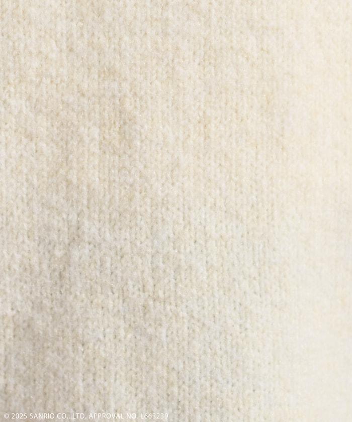 「HELLO KITTY」毛圈繡標誌針織衫