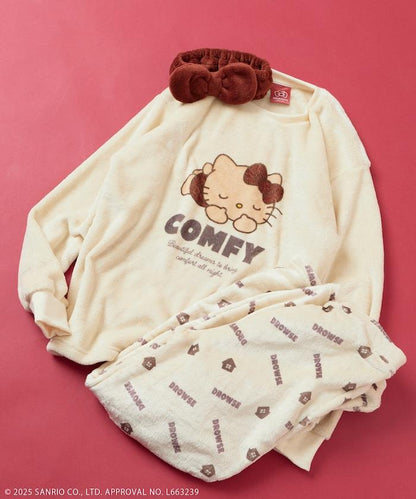 「HELLO KITTY」帶髮帶睡衣套裝