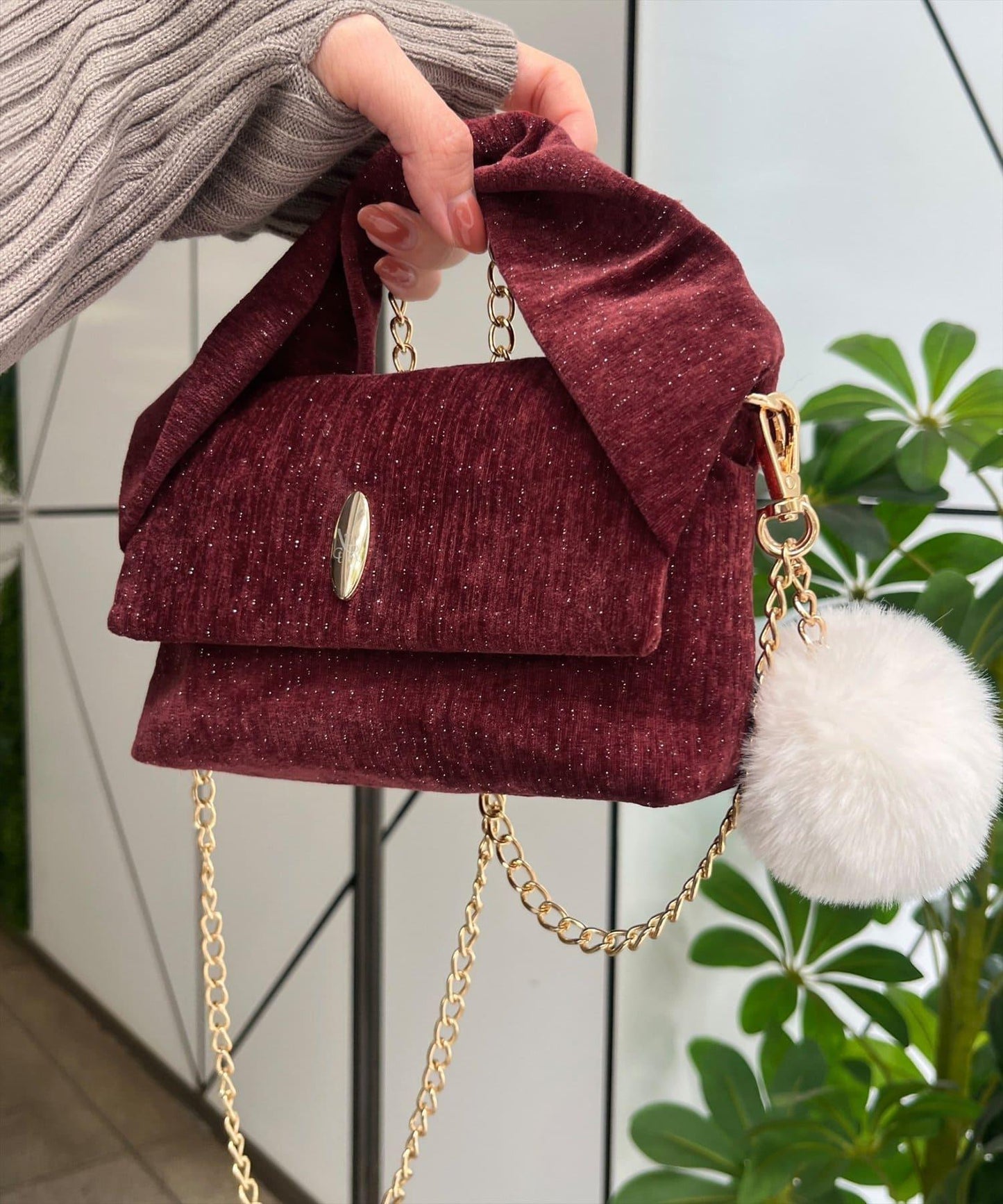 扭紋手柄迷你單肩包