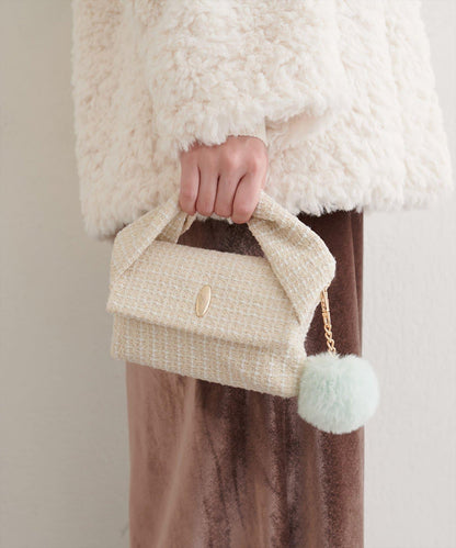 扭紋手柄迷你單肩包