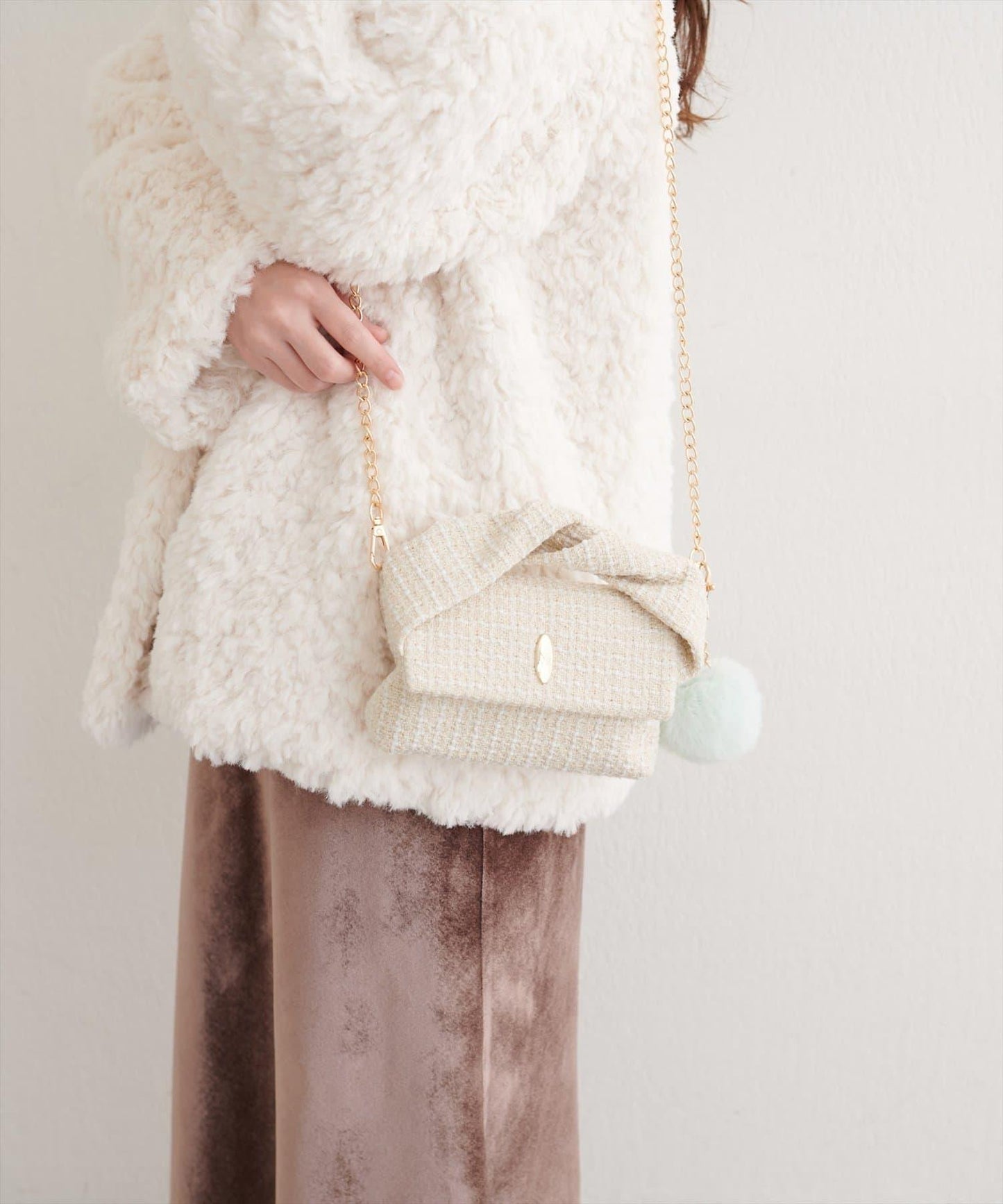 扭紋手柄迷你單肩包