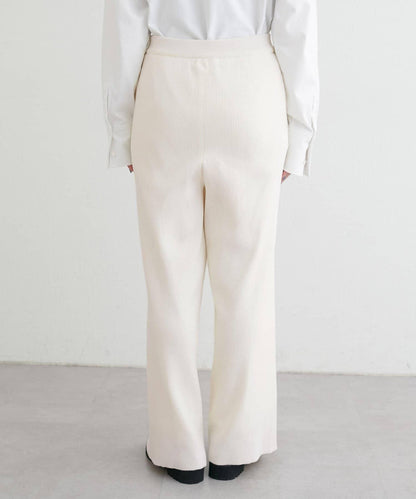 羊毛混紡羅紋針織褲