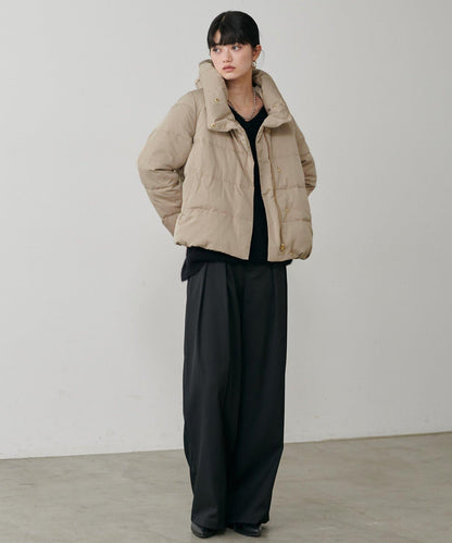 桃皮絨羽絨大衣