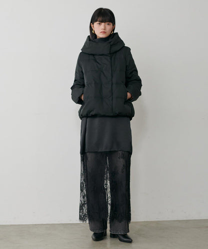 桃皮絨羽絨大衣