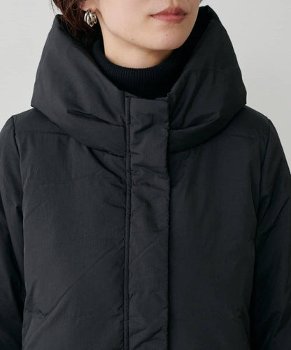 尼龍羽絨中長款大衣