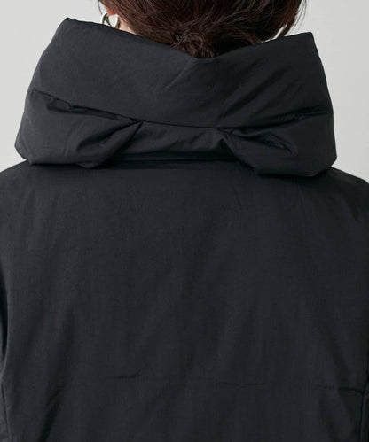 尼龍羽絨中長款大衣