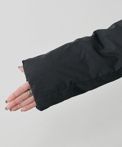 尼龍羽絨中長款大衣