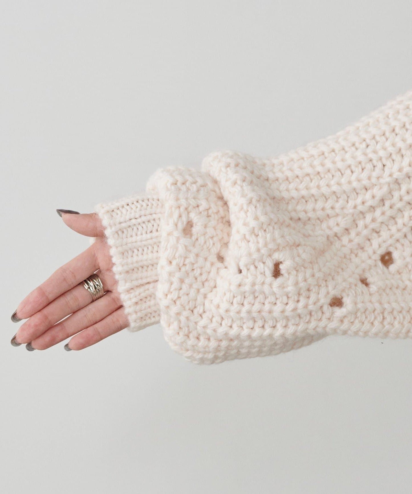 手工編織風格麻花針織套頭衫