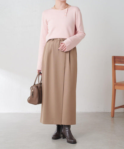 【順滑觸感】斜釦針織衫